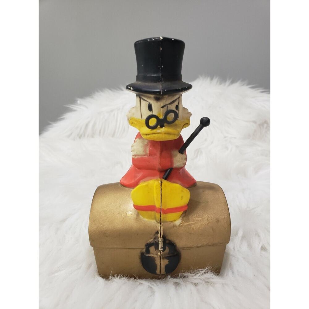 Rare Walt Disney Scrooge McDuck Chest Piggy Bank Statue Disney vintage antique